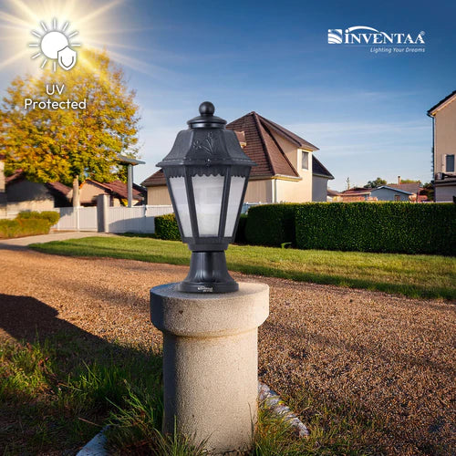 Tacita Modern  12W Outdoor Gate Pillar Light — 3-in-1 LED (Cool-Warm-Neutral)  Waterproof Post Top Wall Mount Light for Home Gate, Compound & Boundary Wall