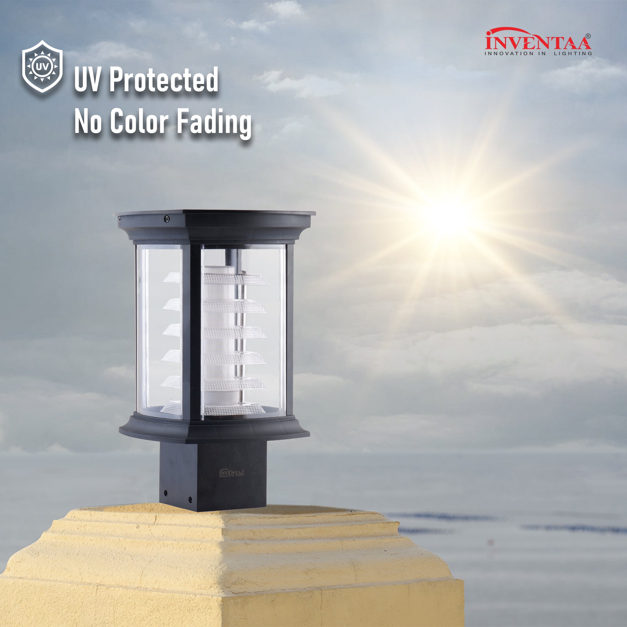 UV protected modern gate light with main gate lamp for entrance #color_clear