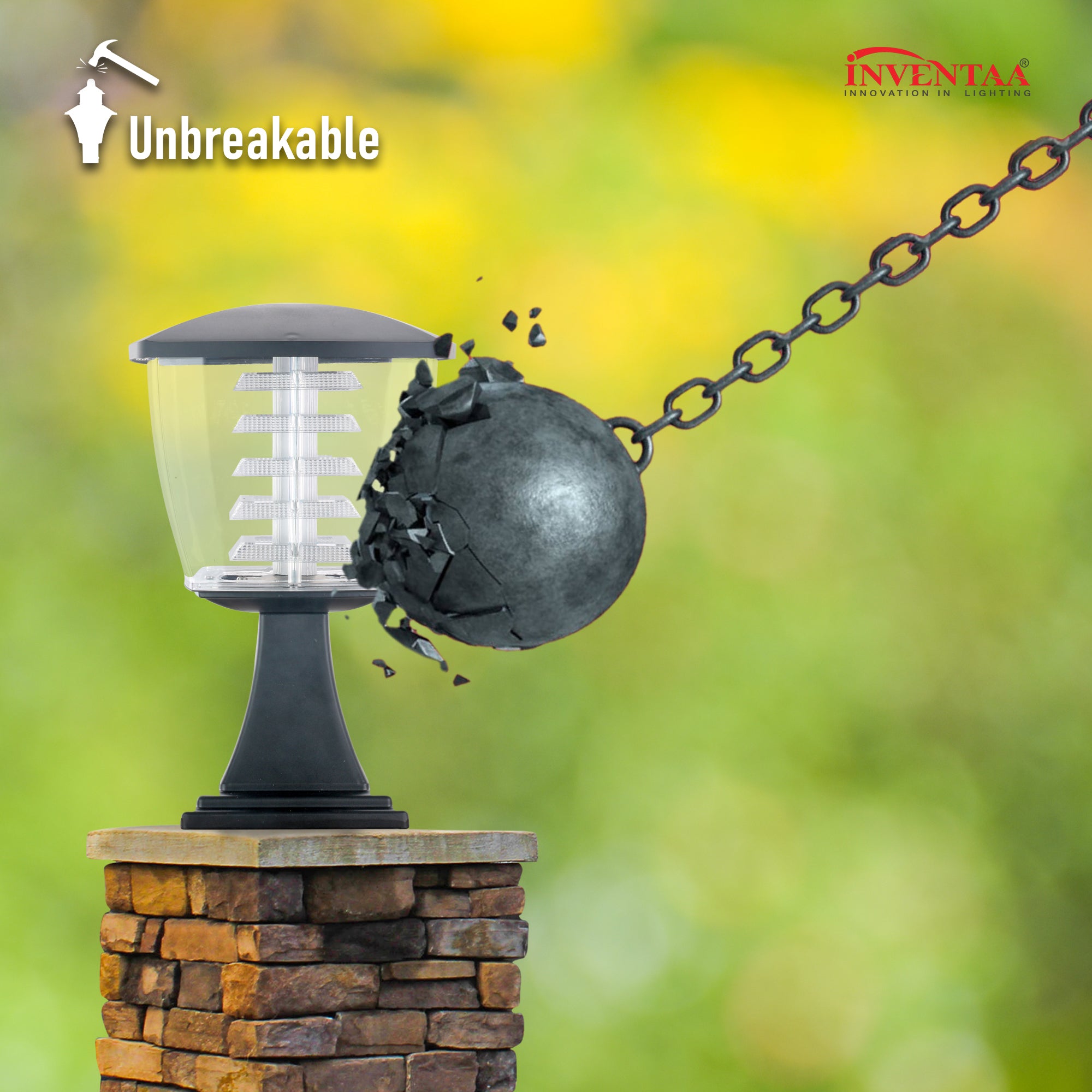 Unbreakable gate lamps with strong gate post lights for entrance