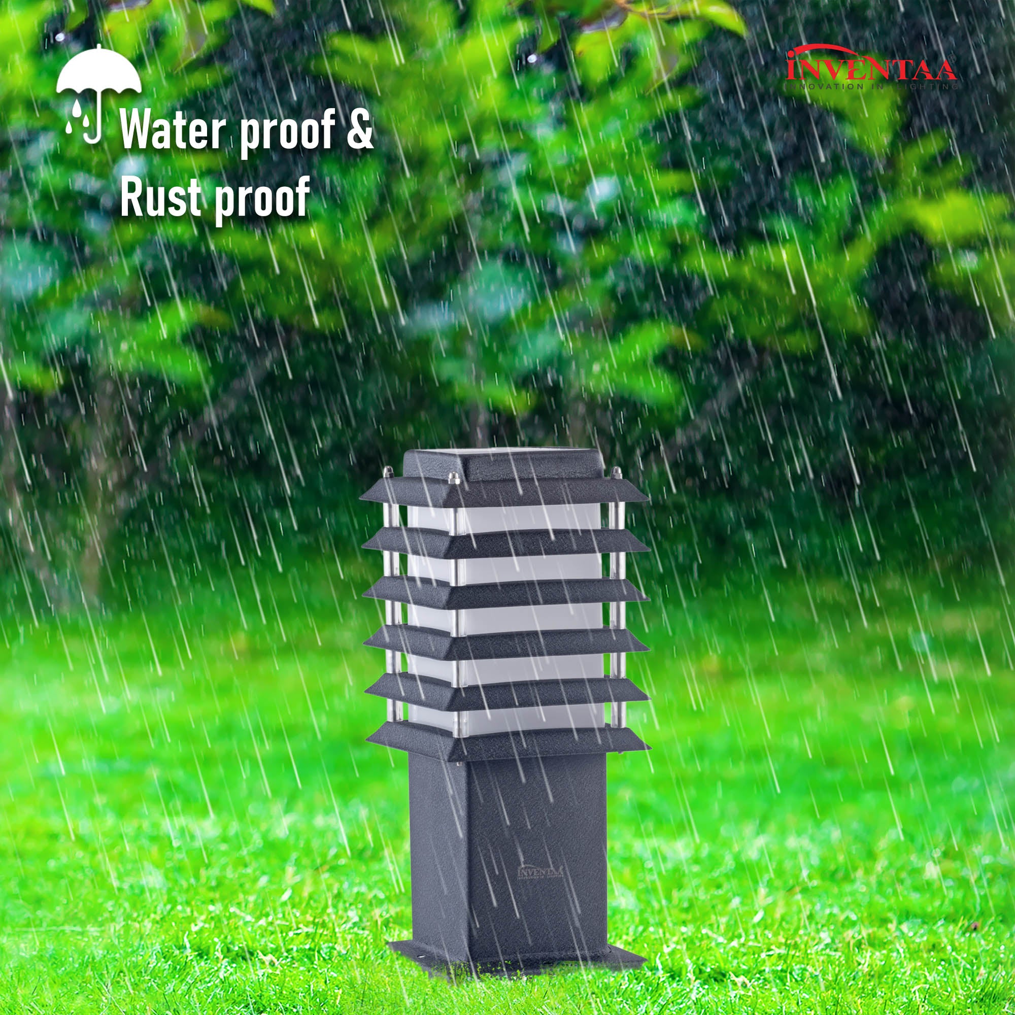 Riya 1 feet led garden bollard light featuring its rustproof and waterproof resistance for outdoor lighting use #size_1 feet